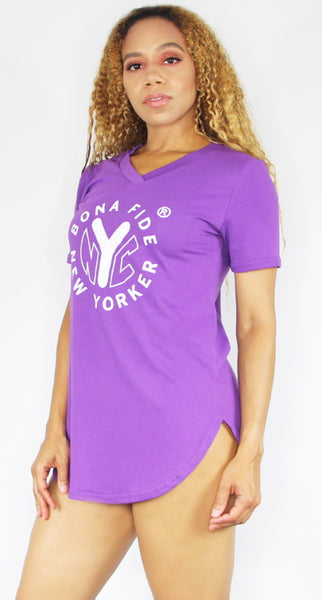 Longline Tee/Tunic With BonaFideNYer Graphic
