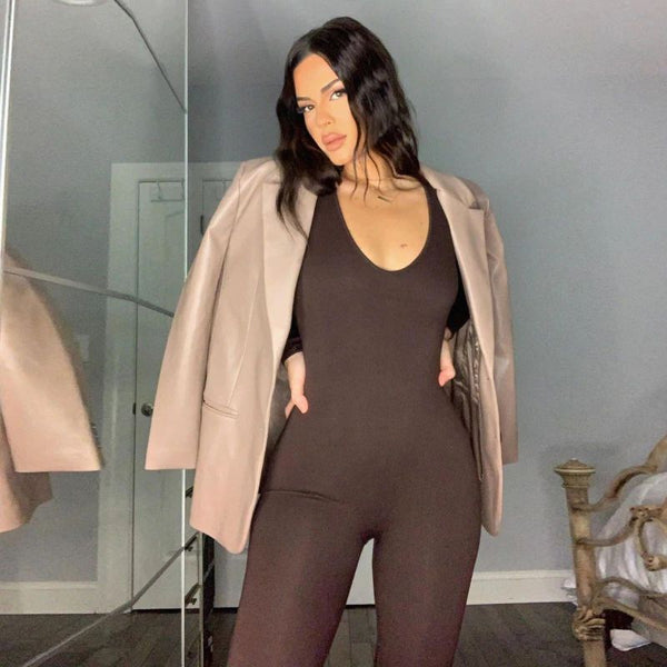 Low Scoop Neck Jumpsuit