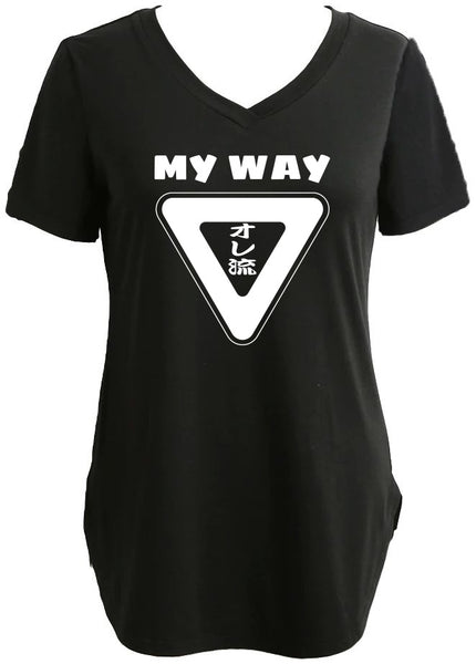 Longline Tee/Tunic With My Way Graphic