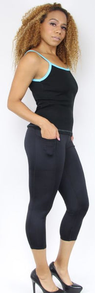 Performance Wear/Athleisure Apparel Capri Pocket Leggings