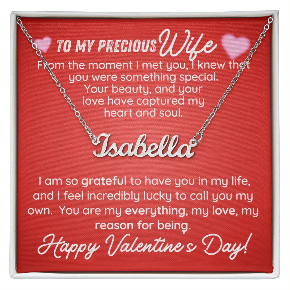 Custom Name Necklace Valentine's Day v1