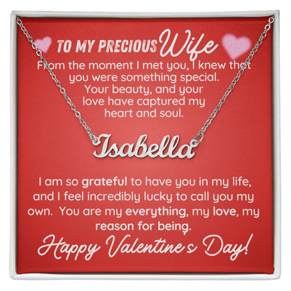 Custom Name Necklace Valentine's Day v1
