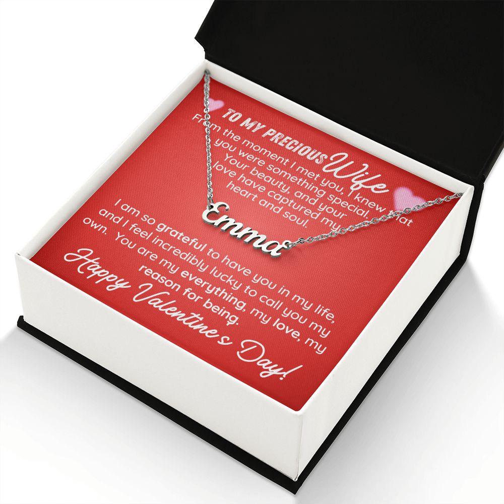 Custom Name Necklace Valentine's Day v1