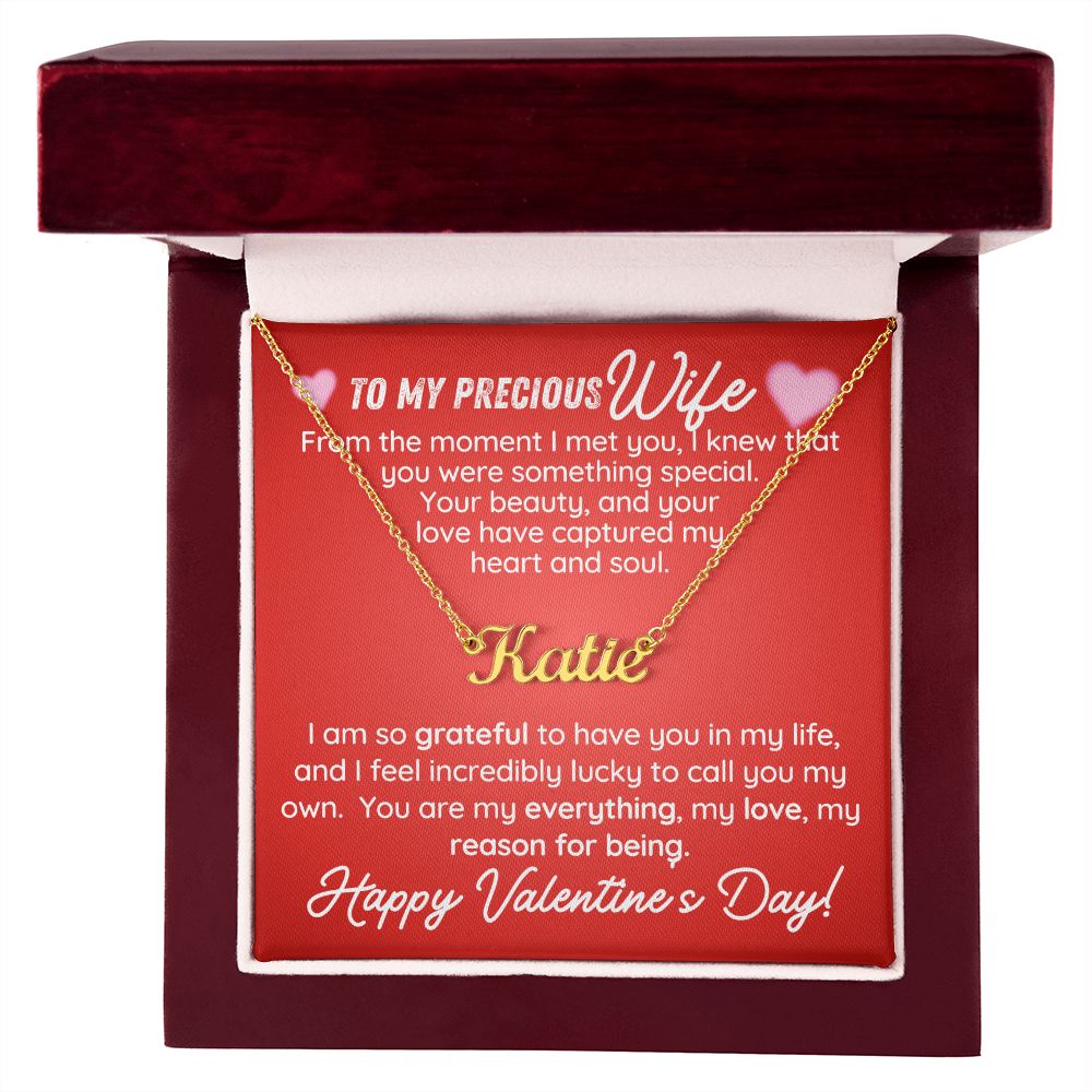 Custom Name Necklace Valentine's Day v1