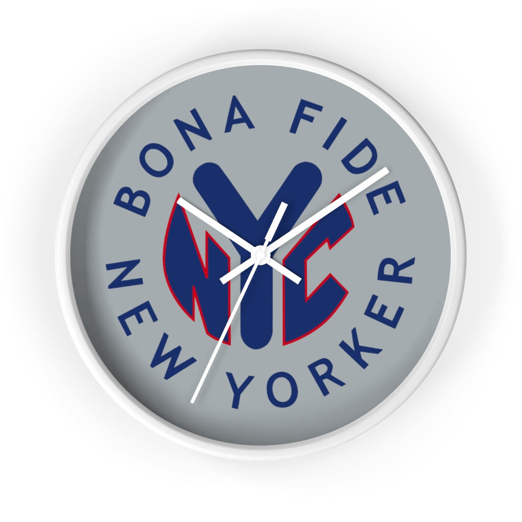 BFNY Wall Clock In NY Football Giants Colors