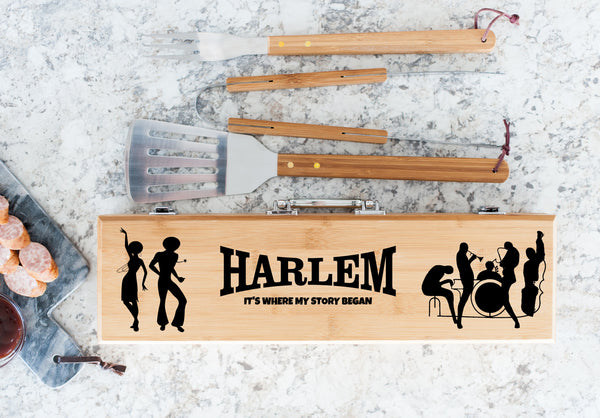 Harlem Born Or Bred BBQ/Grilling Utensils Set
