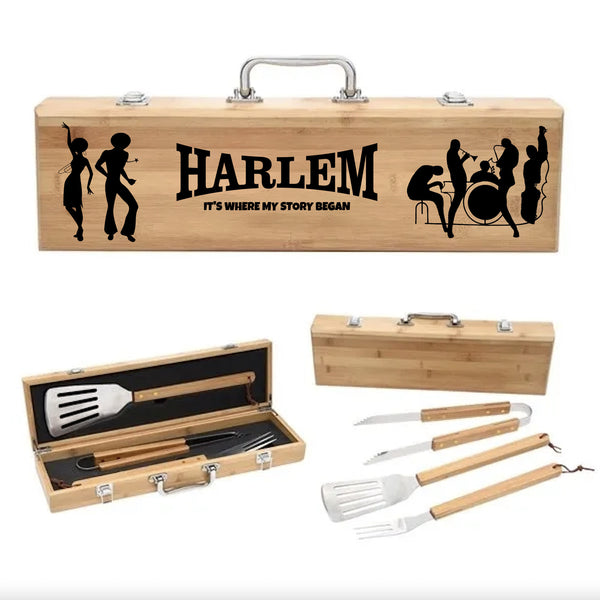 Harlem Born Or Bred BBQ/Grilling Utensils Set